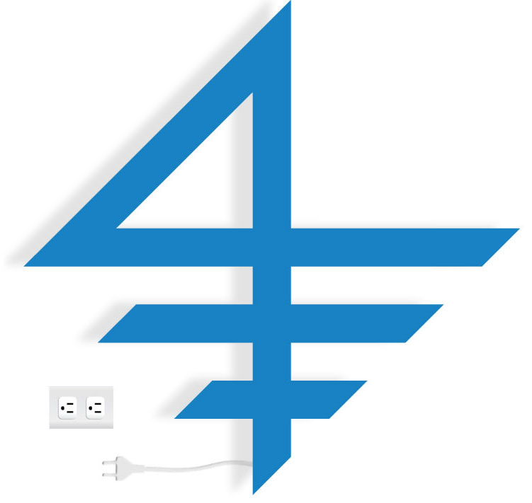 CBS Hermes logo with plug and outlet